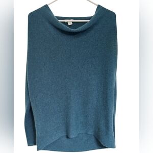 Sundance 100% Cashmere Sweater Womens Size M Oversized Blue Cowl Neck